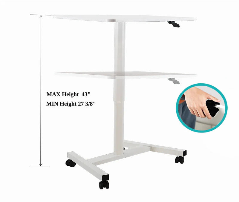 Liftoff Lectern/Office Sit Stand Desk - Pneumatic Height Adjustment