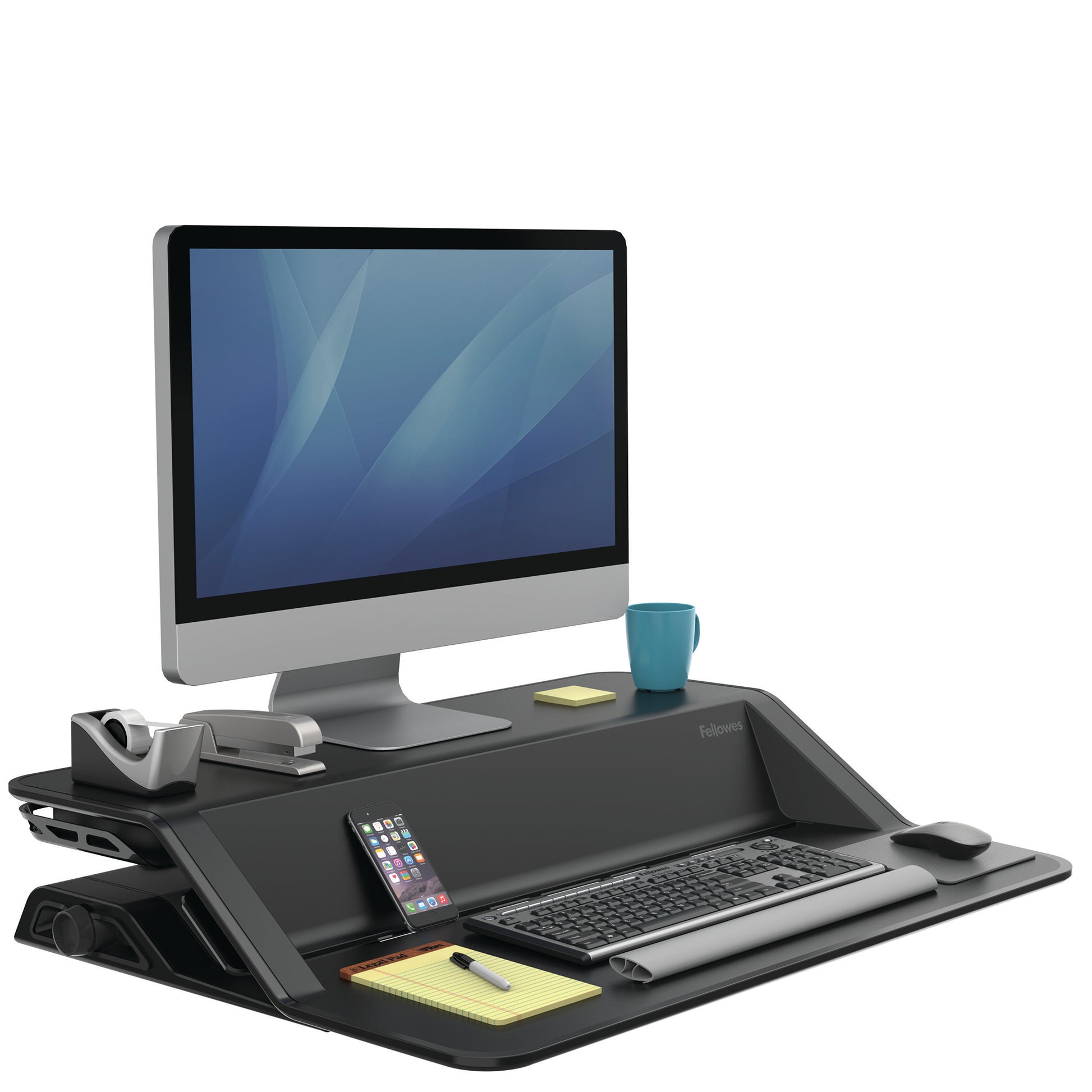 BUY FELLOWES LOTUS Sit Stand Workstation with FREE SHIPPING 7901 black
