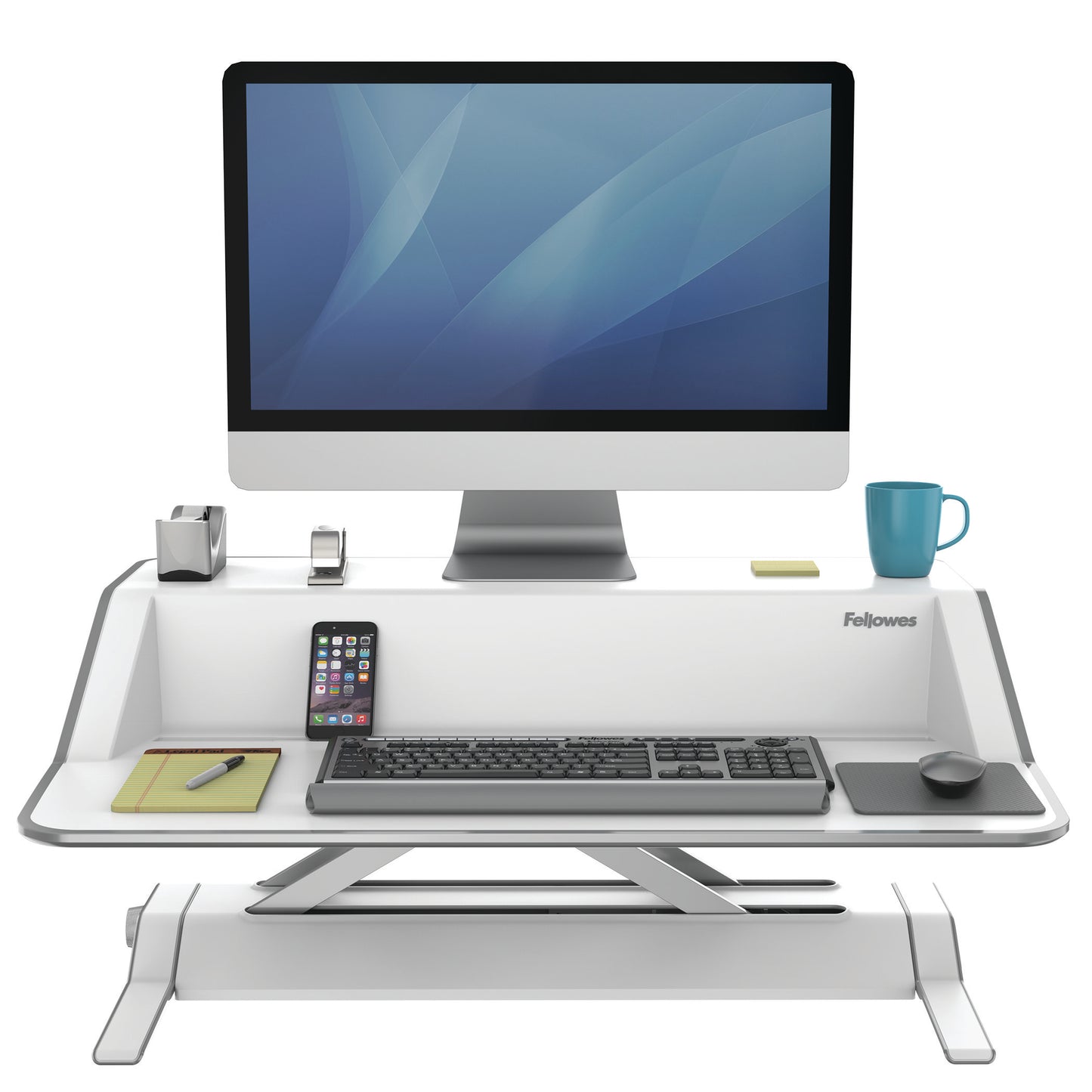 BUY FELLOWES LOTUS Sit Stand Workstation with FREE SHIPPING 9901 white
