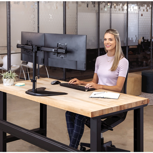 Fellowes® Monitor Arm - Professional Series - Freestanding Mount - Dual Horizontal