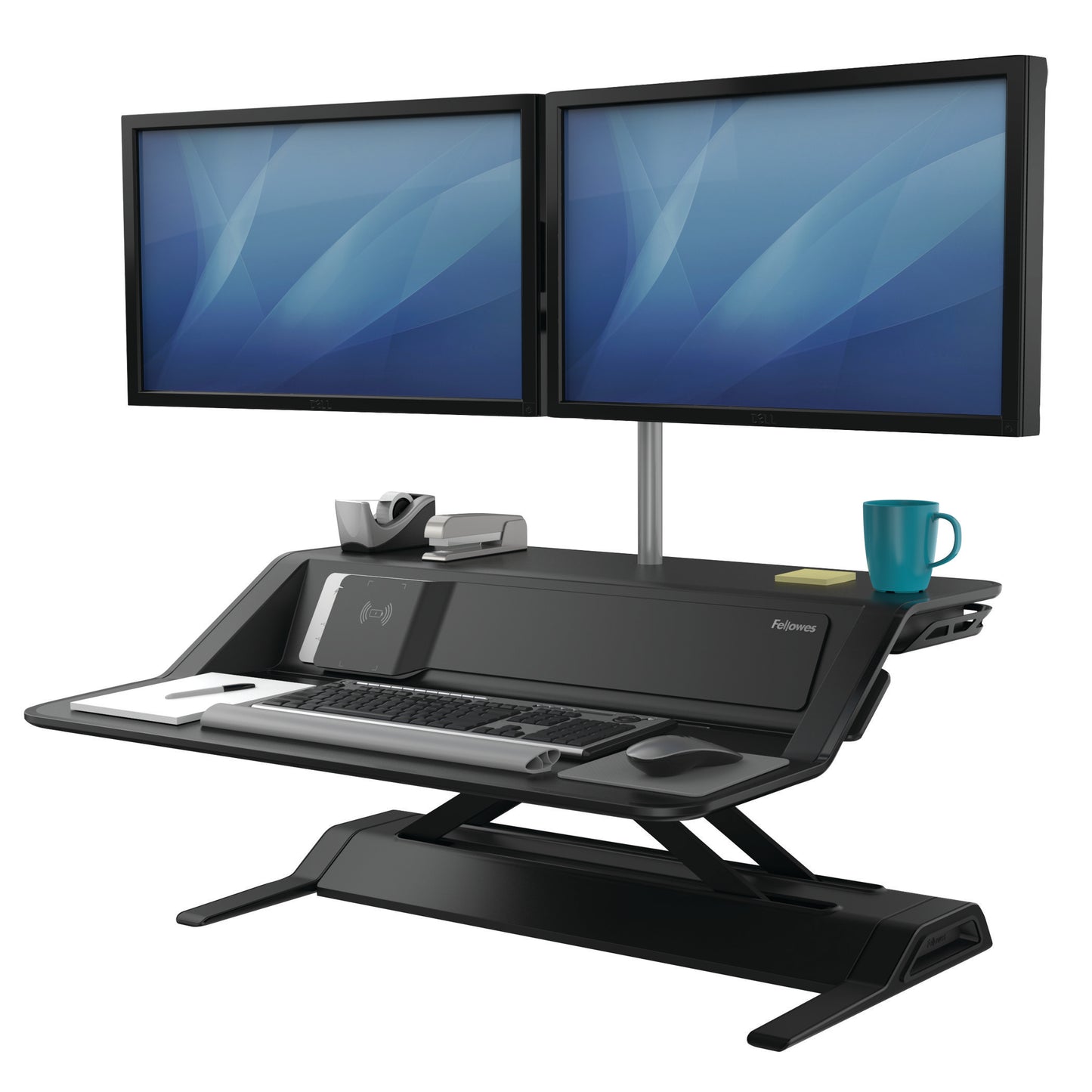 BUY FELLOWES LOTUS DX sit stand workstation FREE SHIPPING 8082101 black