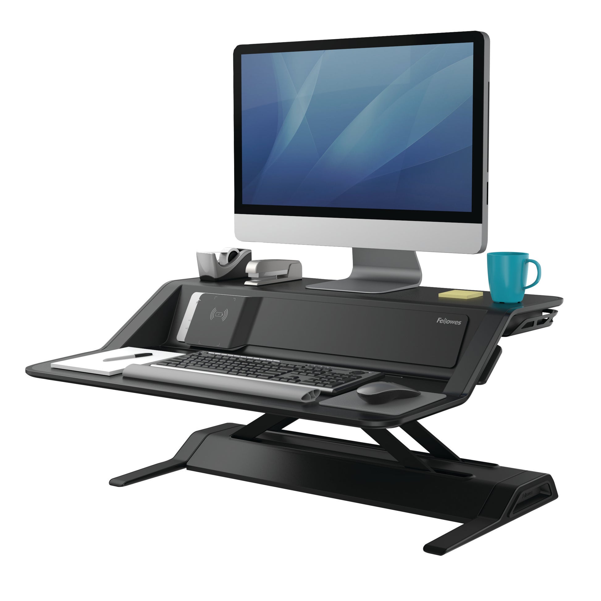 BUY FELLOWES LOTUS DX sit stand workstation FREE SHIPPING 8082101 black