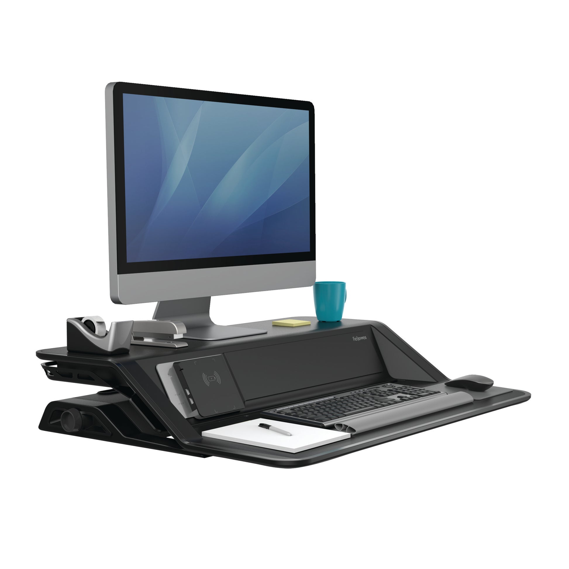 BUY FELLOWES LOTUS DX sit stand workstation FREE SHIPPING 8082101 black