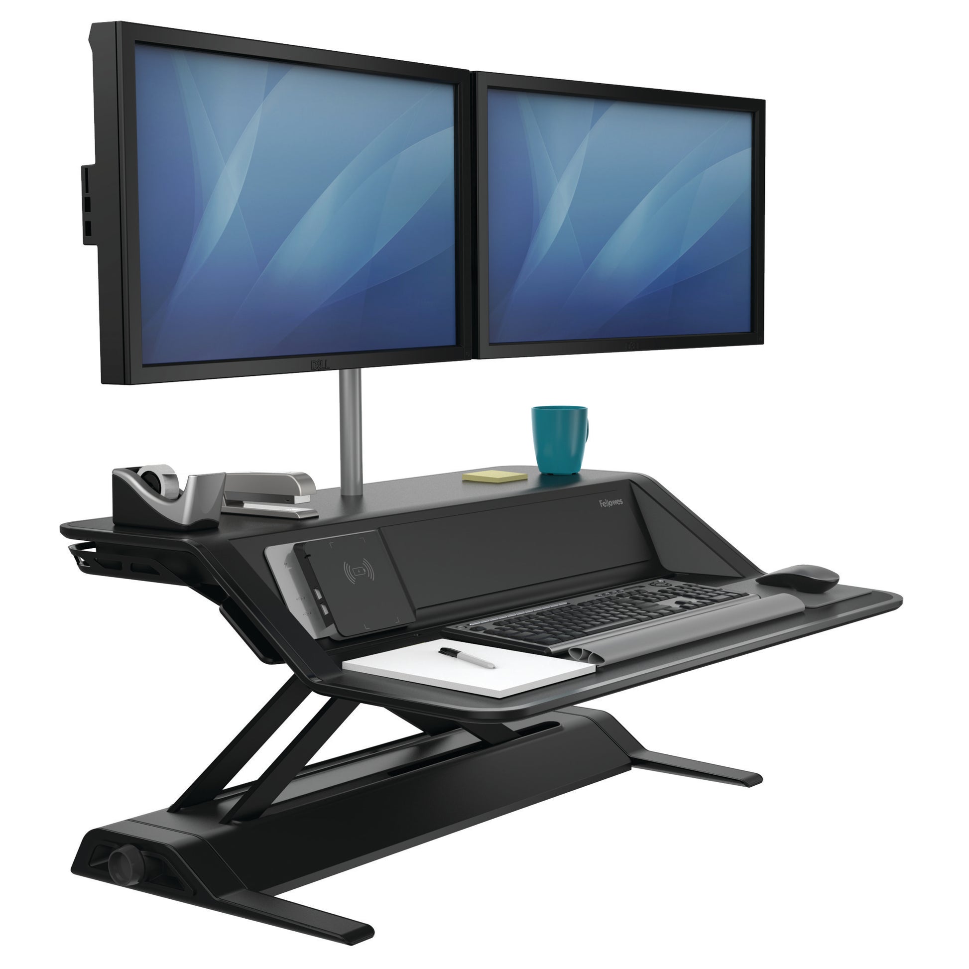 BUY FELLOWES LOTUS DX sit stand workstation FREE SHIPPING 8082101 black