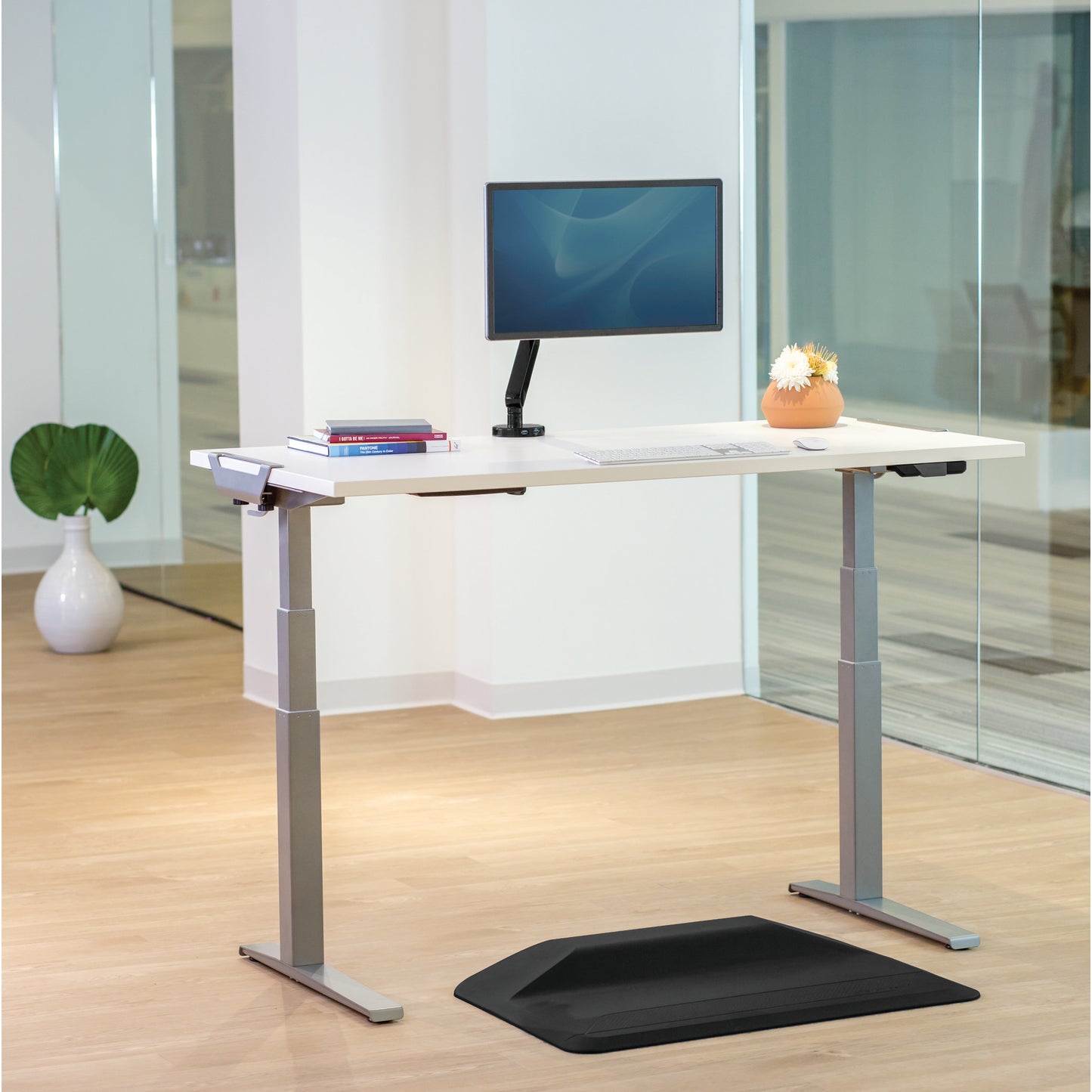 BUY FELOOWES Levado Height Adjustable Desk FREE SHIPPING 8949401. Standing desk/sit stand desk/stand up desk available with white table tops.