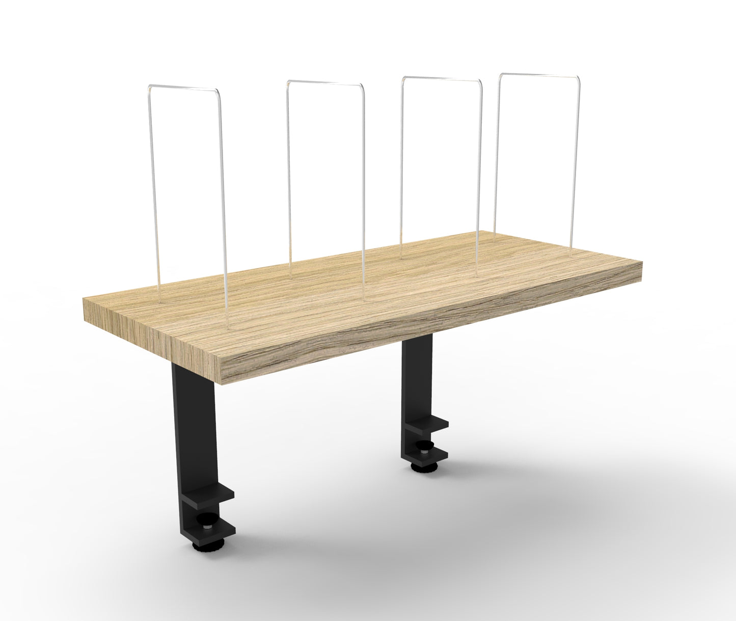 Rapidline Clamp Mount Shelf for Rapid Paramount Electric Workstations FREE SHIPPING. CMSHELF600 Keep your filing in order by adding a Rapidline Clamp Mount Shelf to your workstation. Comes with wire dividers & clamps on to the desktop seamlessly. Available in these colour combinations: Natural Oak/Black