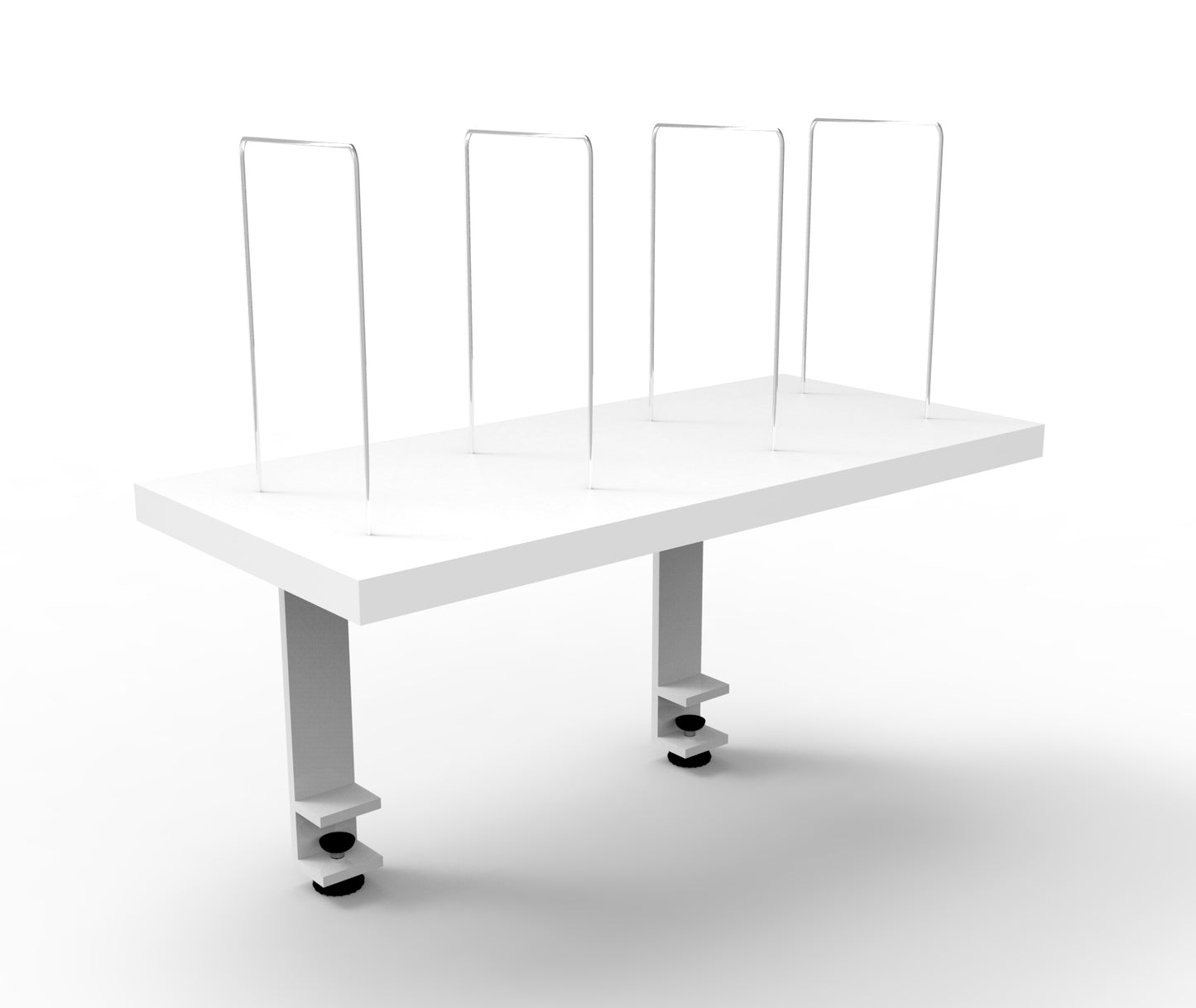 Rapidline Clamp Mount Shelf for Rapid Paramount Electric Workstations FREE SHIPPING. CMSHELF600 Keep your filing in order by adding a Rapidline Clamp Mount Shelf to your workstation. Comes with wire dividers & clamps on to the desktop seamlessly. Available in these colour combinations: Natural White/white