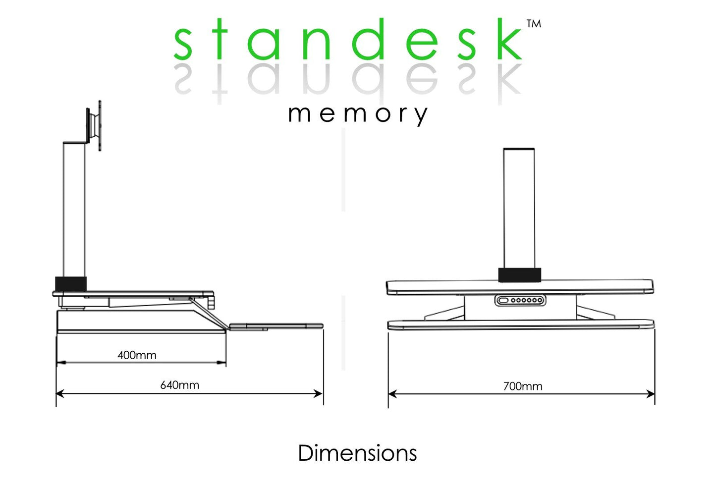 Buy Standesk Memory Desk Converter black or white with a single monitor backet, double monitor backet or triple monitor backet. Standing desk, sit stand desk, height adjustable desk, desktop riser. Office desk or for your home office. Desks for Backs. Standesk from Office Portfolio. Shop online home & office ergonomic furniture and supplies. Standing desks, stand up desk, office workstation, office furniture, sit & stand desks.