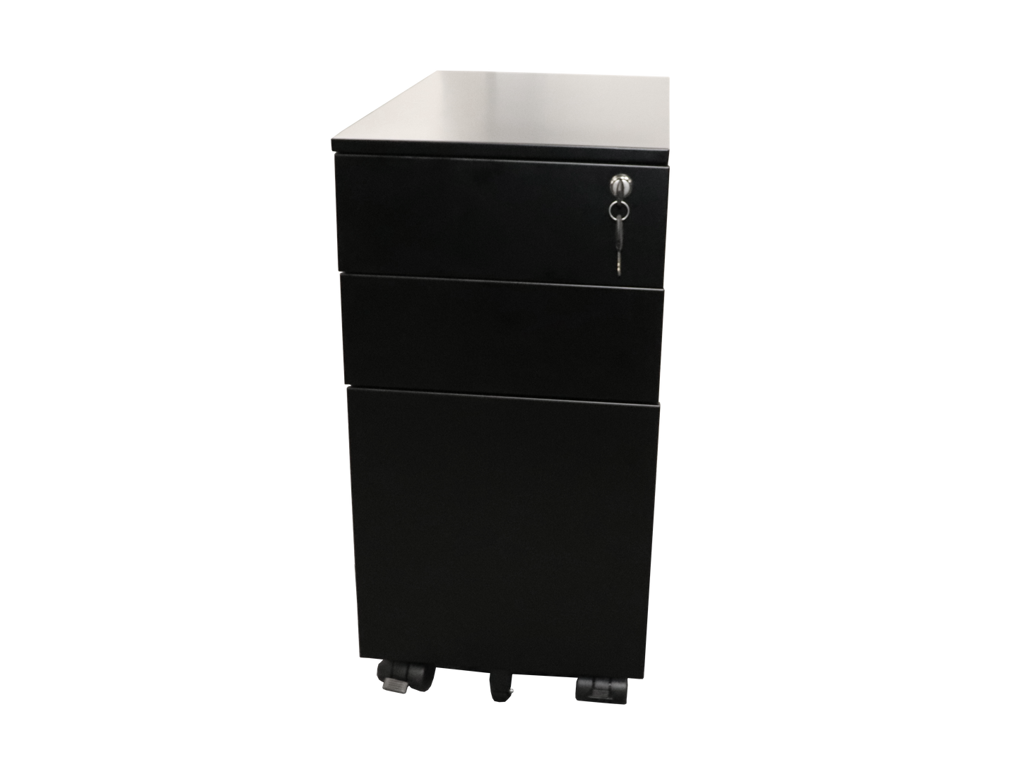 GO Steel Slimline Mobile Pedestal - 3 Drawers