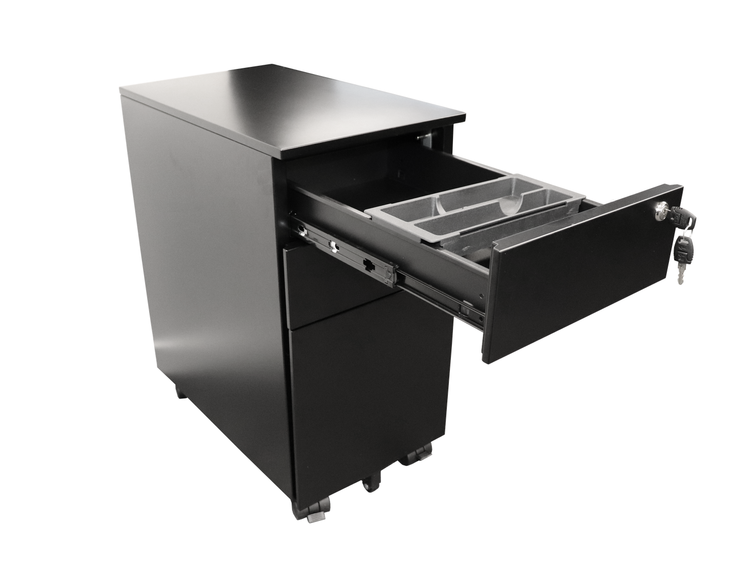 GO Steel Slimline Mobile Pedestal - 3 Drawers