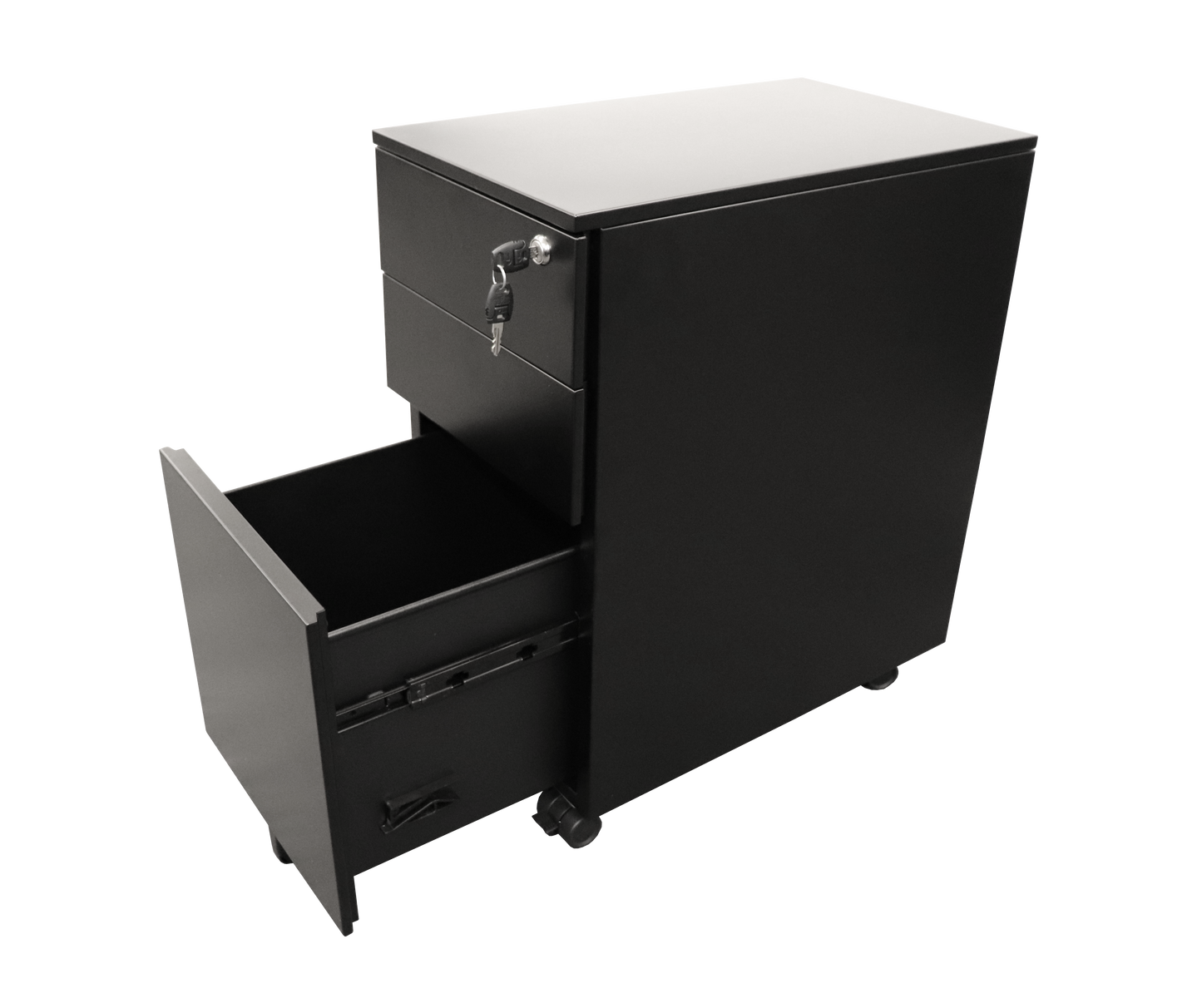 GO Steel Slimline Mobile Pedestal - 3 Drawers