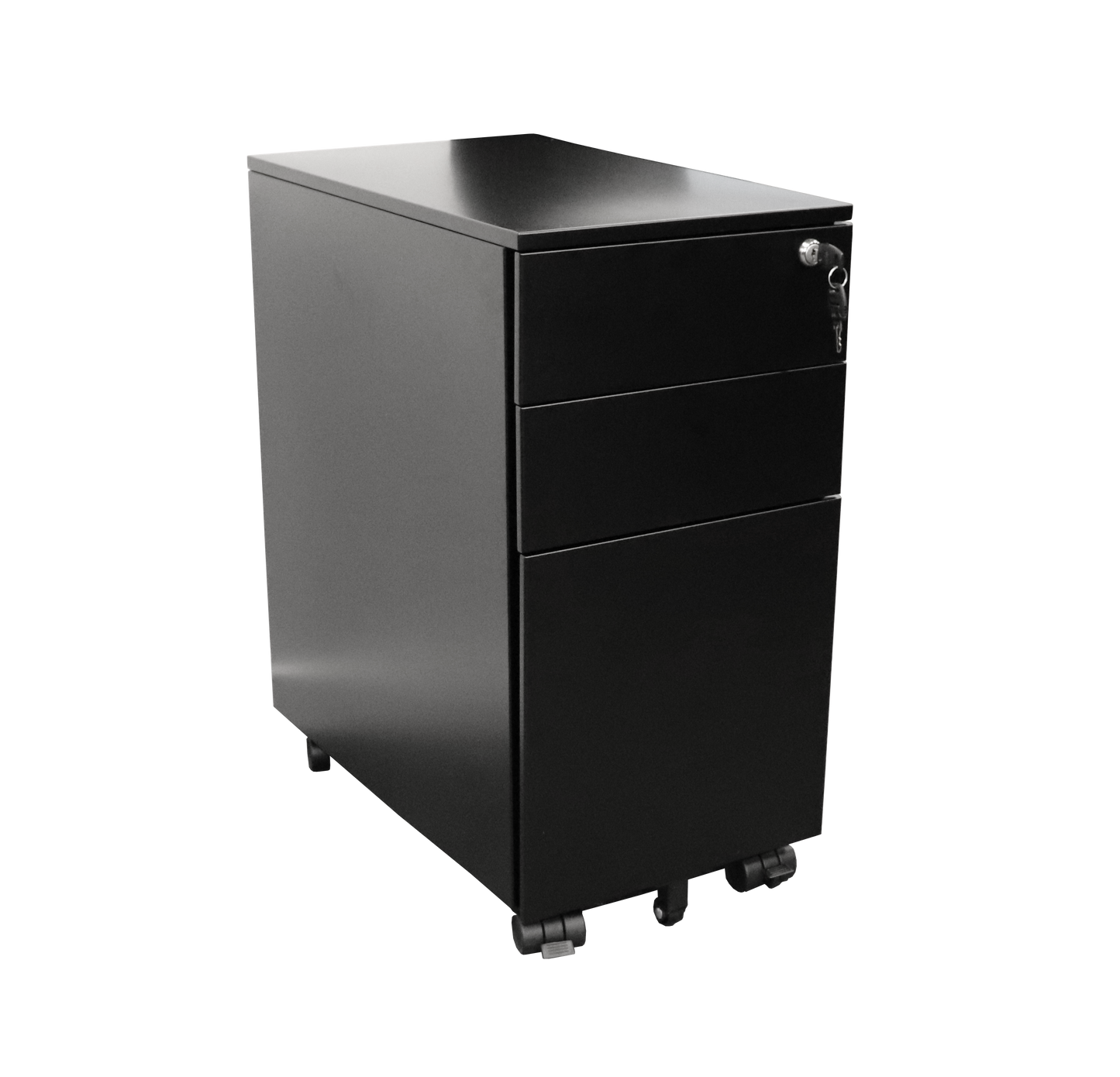 GO Steel Slimline Mobile Pedestal - 3 Drawers