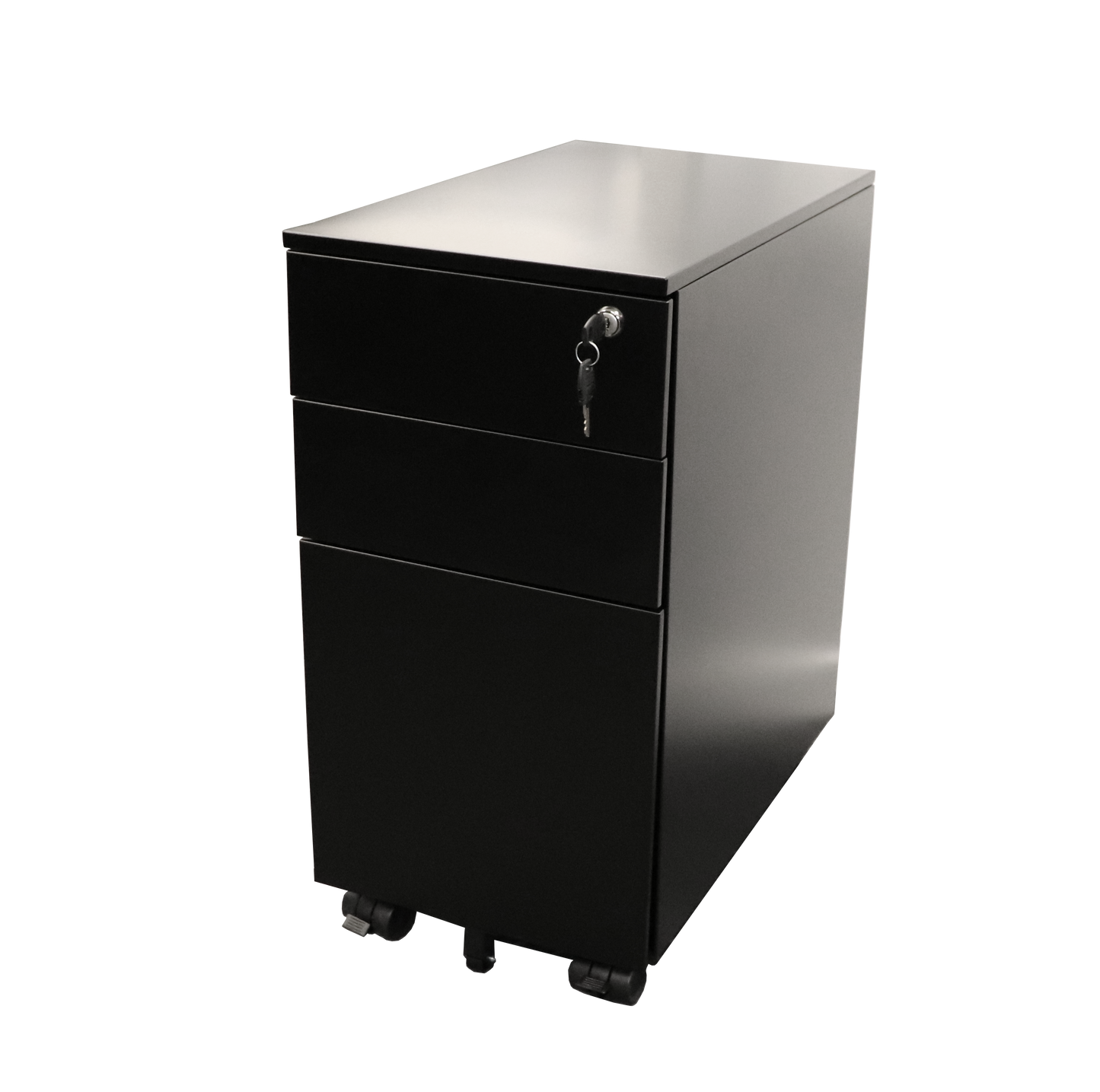 GO Steel Slimline Mobile Pedestal - 3 Drawers