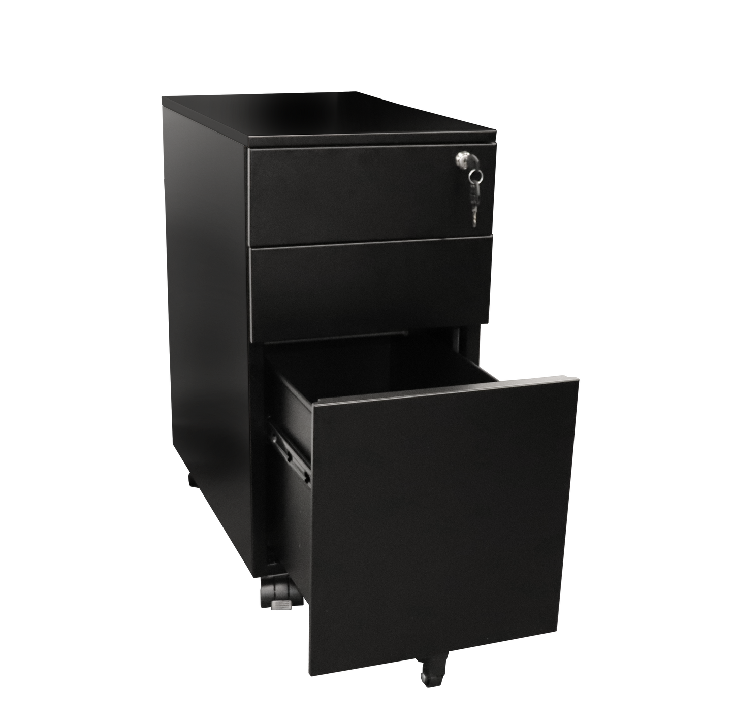 GO Steel Slimline Mobile Pedestal - 3 Drawers