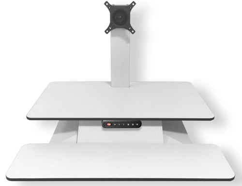 Buy Standesk Memory Desk Converter black or white with a single monitor backet, double monitor backet or triple monitor backet. Standing desk, sit stand desk, height adjustable desk, desktop riser. Office desk or for your home office. Desks for Backs. Standesk from Office Portfolio. Shop online home & office ergonomic furniture and supplies. Standing desks, stand up desk, office workstation, office furniture, sit & stand desks.