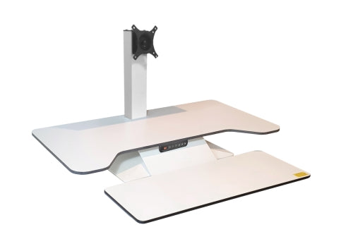 Buy Standesk Pro Memory Desk Converter workstation/desktop risers with FREE SHIPPING white single monitor bracket