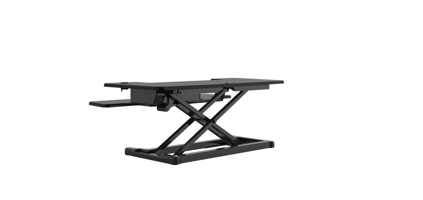 Buy Rapidline Rapid Flux Electric Desk Riser - Small or Medium RF1 RF2 with FREE SHIPPING desk converter, desk riser, height adjustable black