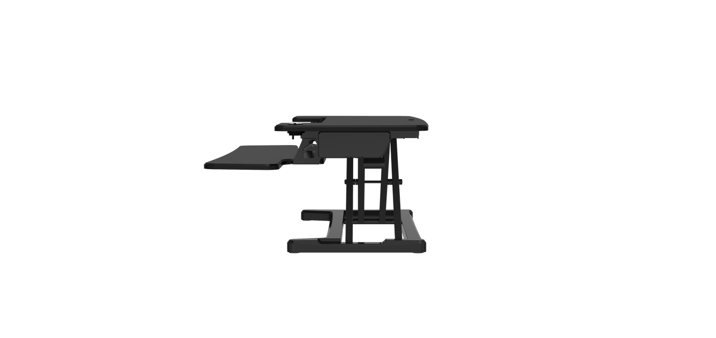 Buy Rapidline Rapid Flux Electric Desk Riser - Small or Medium RF1 RF2 with FREE SHIPPING desk converter, desk riser, height adjustable black