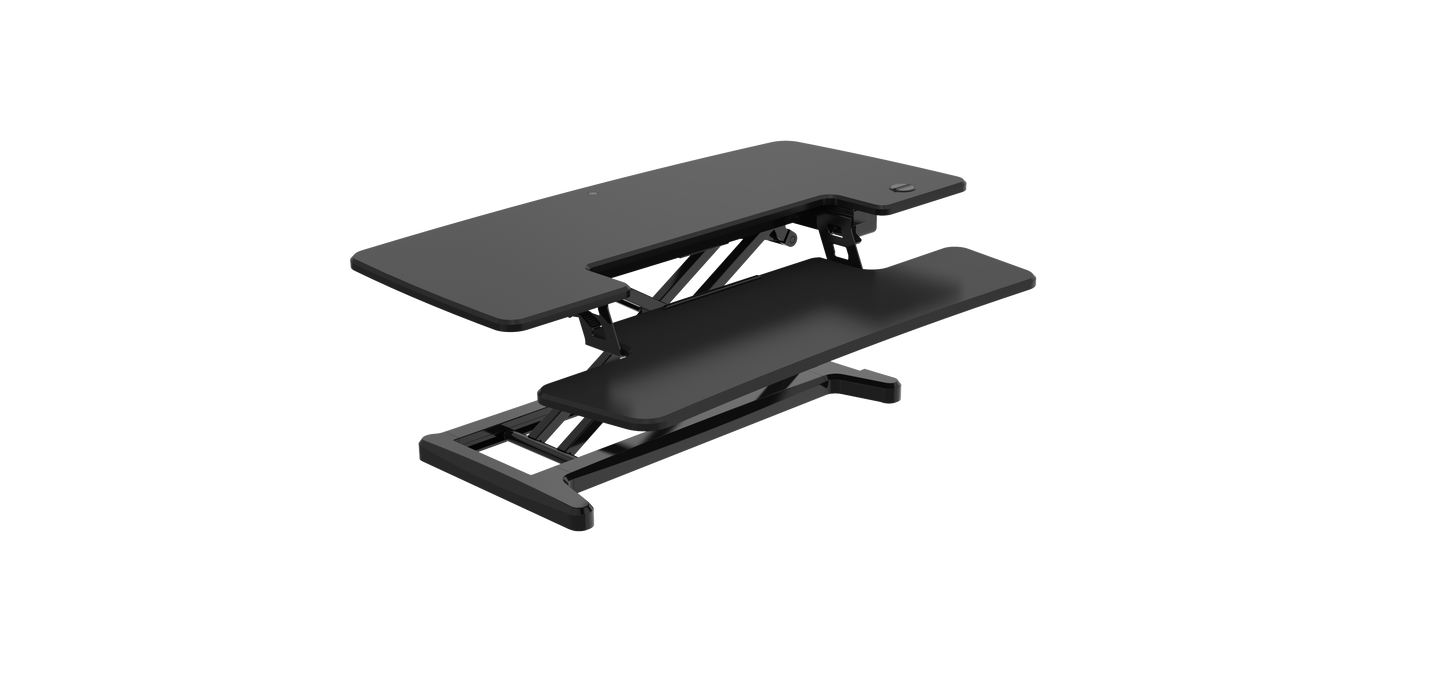 Buy Rapidline Rapid Flux Electric Desk Riser - Small or Medium RF1 RF2 with FREE SHIPPING desk converter, desk riser, height adjustable black