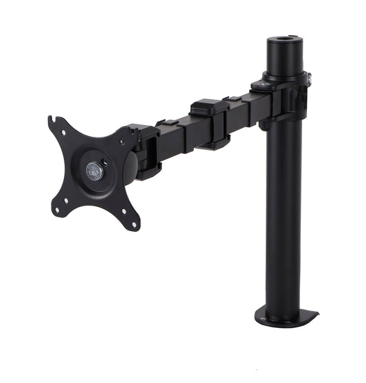 Buy Rapidline Revolve Single Monitor Arm FREE SHIPPING RMA1 BL Perfect to use with our range of Standing Desks and Desk Converters! Liberate your worktop space and improve posture with a Revolve pole mounted single monitor arm. With 360 degrees horizontal adjustment and cable management within the pole. Colour: Black