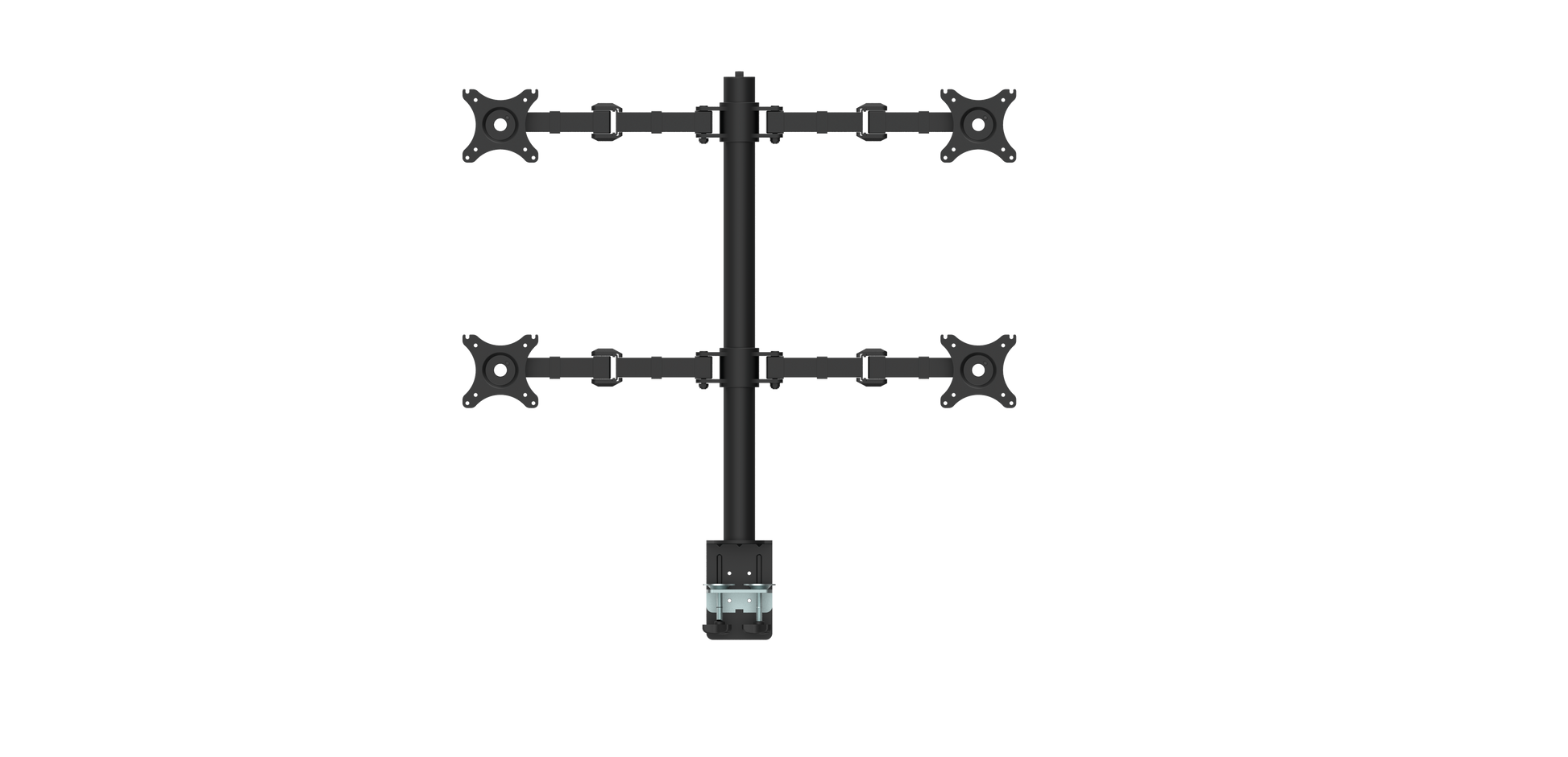 Buy Rapidline Revolve Quad Monitor Arm FREE SHIPPING RMA4 BL Perfect to use with our range of Standing Desks! Liberate your worktop space and improve posture with a Revolve pole-mounted quad monitor arm. With 360 degrees horizontal adjustment and cable management within the pole, and backed by a 3-year warranty. Black