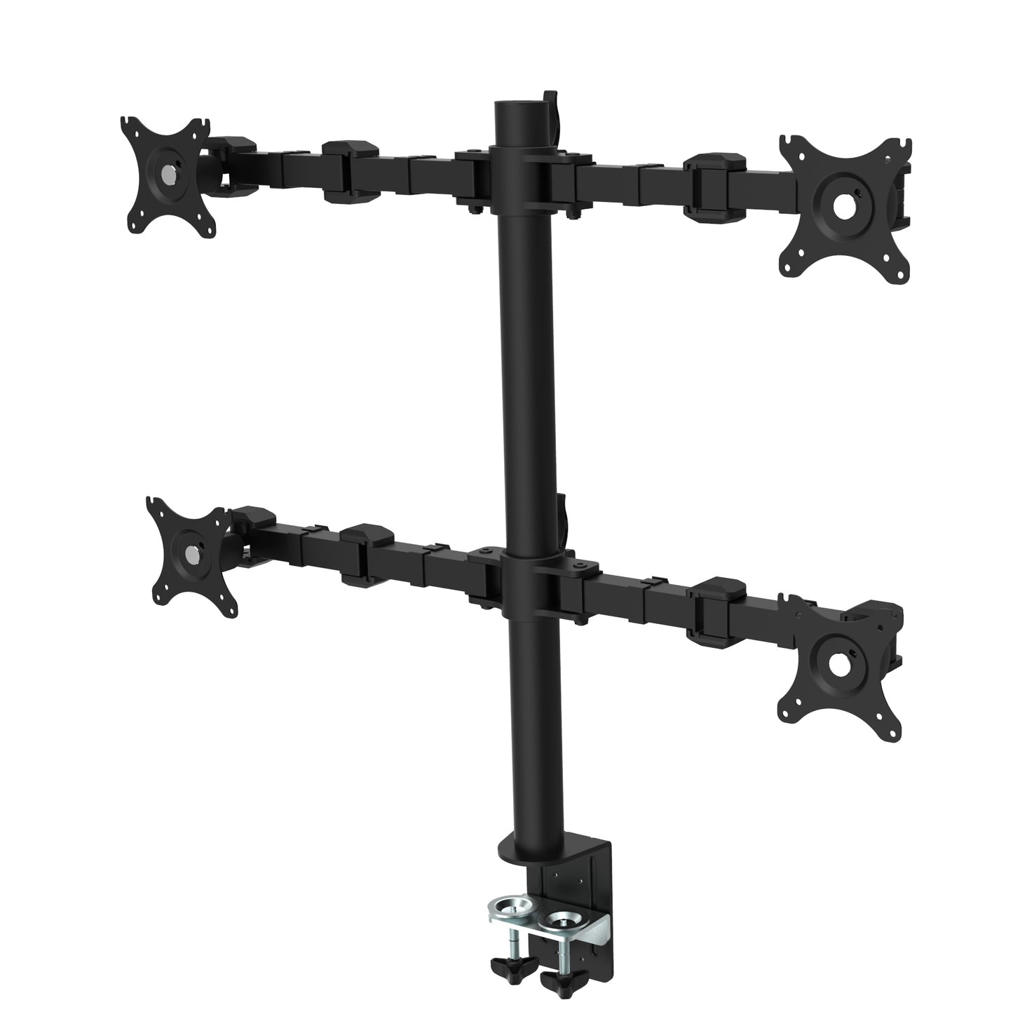 Buy Rapidline Revolve Quad Monitor Arm FREE SHIPPING RMA4 BL Perfect to use with our range of Standing Desks! Liberate your worktop space and improve posture with a Revolve pole-mounted quad monitor arm. With 360 degrees horizontal adjustment and cable management within the pole, and backed by a 3-year warranty. Black