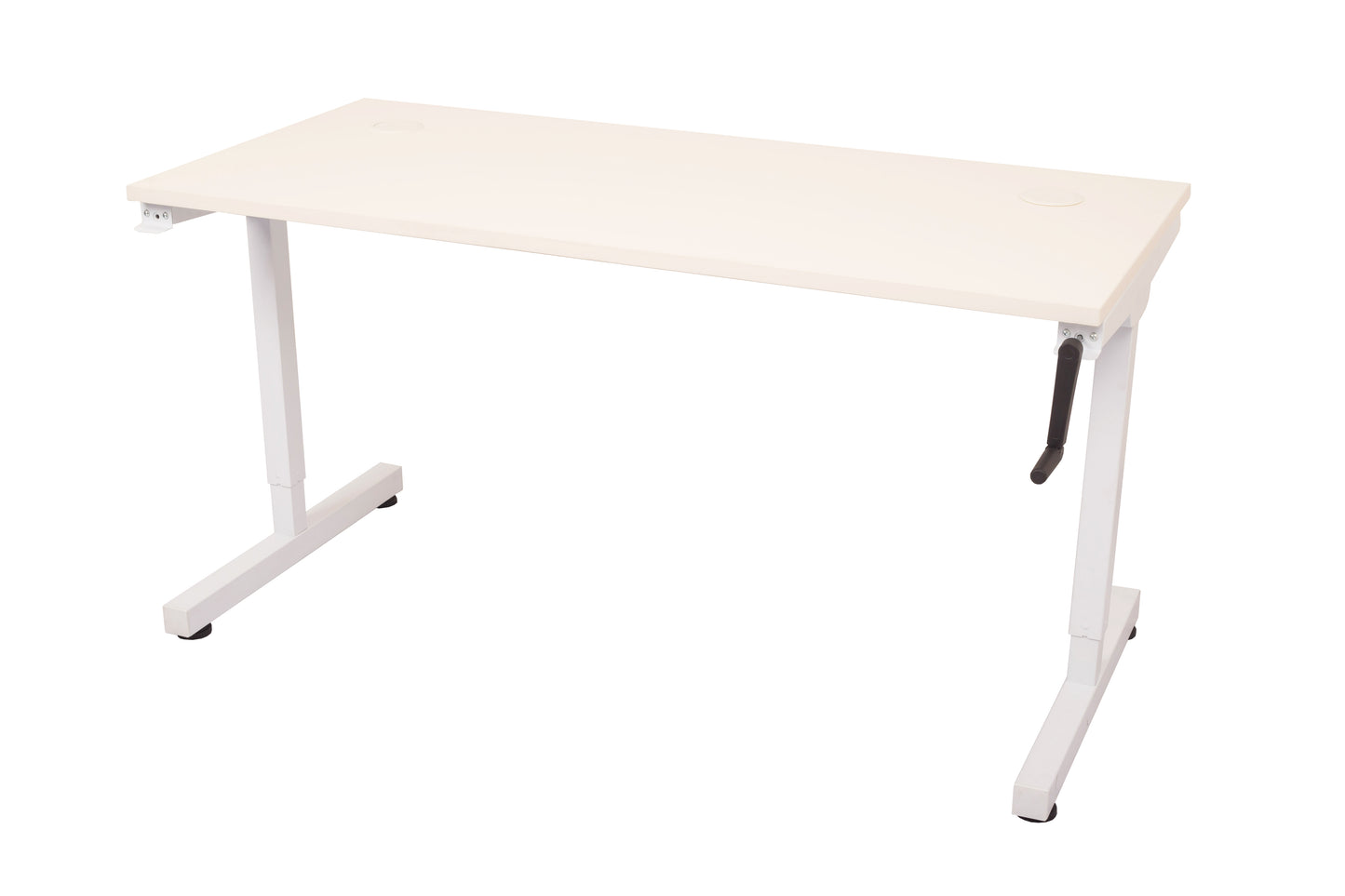 Buy Rapidline Triumph Manual Height Adjust Workstation FREE SHIPPING TMA127, TMA157, TMA187 standing desk white base 1200mm x 700mm, 1500mm x 700mm, 1800mm x 700mm natural white tabletop