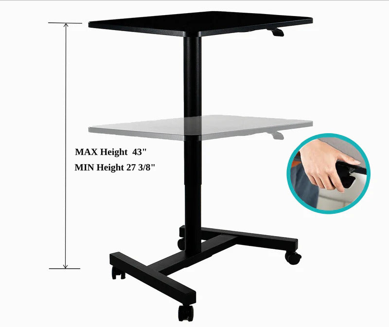Liftoff Lectern/Office Sit Stand Desk - Pneumatic Height Adjustment