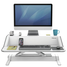 Load image into Gallery viewer, BUY FELLOWES LOTUS Sit Stand Workstation with FREE SHIPPING 9901 white