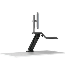 Load image into Gallery viewer, BUY FELLOWES® LOTUS™ RT SIT STAND WORKSTATION with FREE SHIPPING. Available in black with a single monitor arm. Hight adjustable Desk converter 8081501 