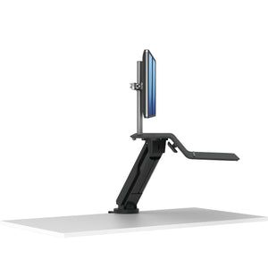 BUY FELLOWES® LOTUS™ RT SIT STAND WORKSTATION with FREE SHIPPING. Available in black with a double monitor arm. Hight adjustable Desk converter 8081601 