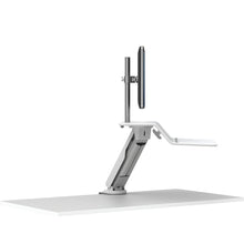 Load image into Gallery viewer, BUY FELLOWES® LOTUS™ RT SIT STAND WORKSTATION with FREE SHIPPING. Available in white with a single monitor arm. Hight adjustable Desk converter 8081701 