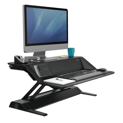 BUY FELLOWES LOTUS DX sit stand workstation FREE SHIPPING 8082101 black