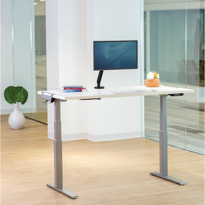BUY FELOOWES Levado Height Adjustable Desk FREE SHIPPING 8949401. Standing desk/sit stand desk/stand up desk available with white table tops.