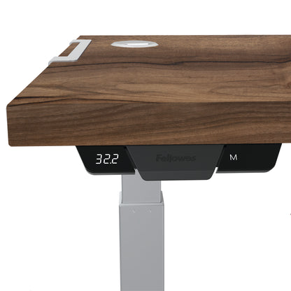 BUY FELOOWES Levado Height Adjustable Desk FREE SHIPPING 8949401. Standing desk/sit stand desk/stand up desk available with walnut table tops.