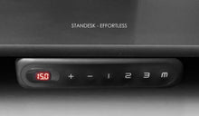 Load image into Gallery viewer, Buy Standesk Memory Desk Converter black or white with a single monitor backet, double monitor backet or triple monitor backet. Standing desk, sit stand desk, height adjustable desk, desktop riser. Office desk or for your home office. Desks for Backs. Standesk from Office Portfolio. Shop online home &amp; office ergonomic furniture and supplies. Standing desks, stand up desk, office workstation, office furniture, sit &amp; stand desks.