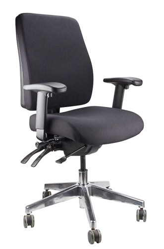 Buy quality Ergoform Ergonomic Office Desk Chair now with FREE SHIPPING black with polished base and armrests