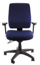 Load image into Gallery viewer, Buy quality Ergoform Ergonomic Office Desk Chair now with FREE SHIPPING navy with black base and armrests