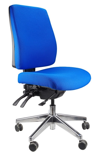 Buy quality Ergoform Ergonomic Office Desk Chair now with FREE SHIPPING blue with polished base