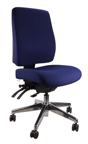 Buy quality Ergoform Ergonomic Office Desk Chair now with FREE SHIPPING navy with polished base