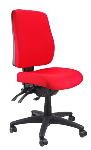 Red office desk online chair