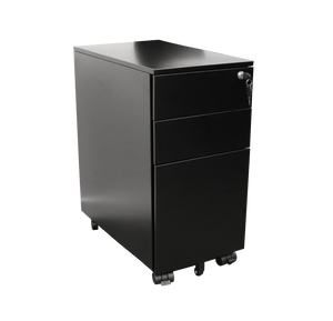 GO Steel Slimline Mobile Pedestal - 3 Drawers