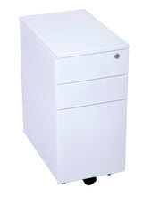 Load image into Gallery viewer, GO Steel Slimline Mobile Pedestal - 3 Drawers