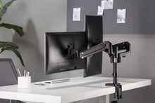 Load image into Gallery viewer, Brateck Dual Monitors Heavy-Duty Aluminum Gas Spring Monitor Arm Fit Most 17&#39;&#39;-32&#39;&#39; Up to 12kg per screen