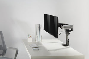 Brateck Dual Monitors Heavy-Duty Aluminum Gas Spring Monitor Arm Fit Most 17''-32'' Up to 12kg per screen