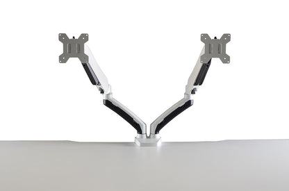 Buy Vertilift Dual Monitor Arm Gas Lift in white or black monitor arm. Desks for Backs. Shop online home & office ergonomic furniture and supplies. Monitor arm, monitor raiser, office workstation accessories, accessory, office furniture. Vertilift excellence in motion.