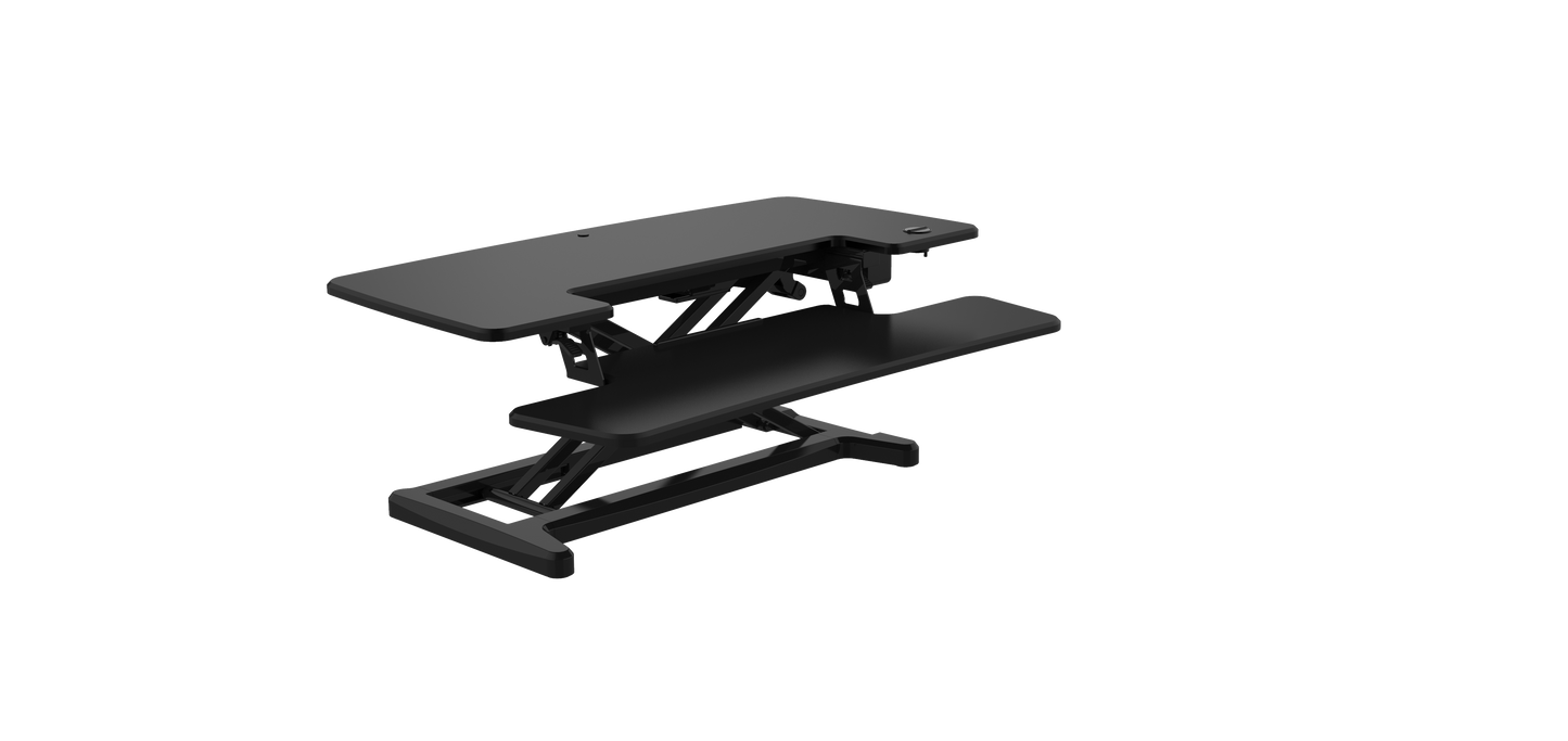 Buy Rapidline Rapid Flux Electric Desk Riser - Small or Medium RF1 RF2 with FREE SHIPPING desk converter, desk riser, height adjustable black