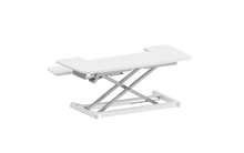 Load image into Gallery viewer, Buy Rapidline Rapid Flux Electric Desk Riser - Small or Medium RF1 RF2 with FREE SHIPPING desk converter, desk riser, height adjustable white