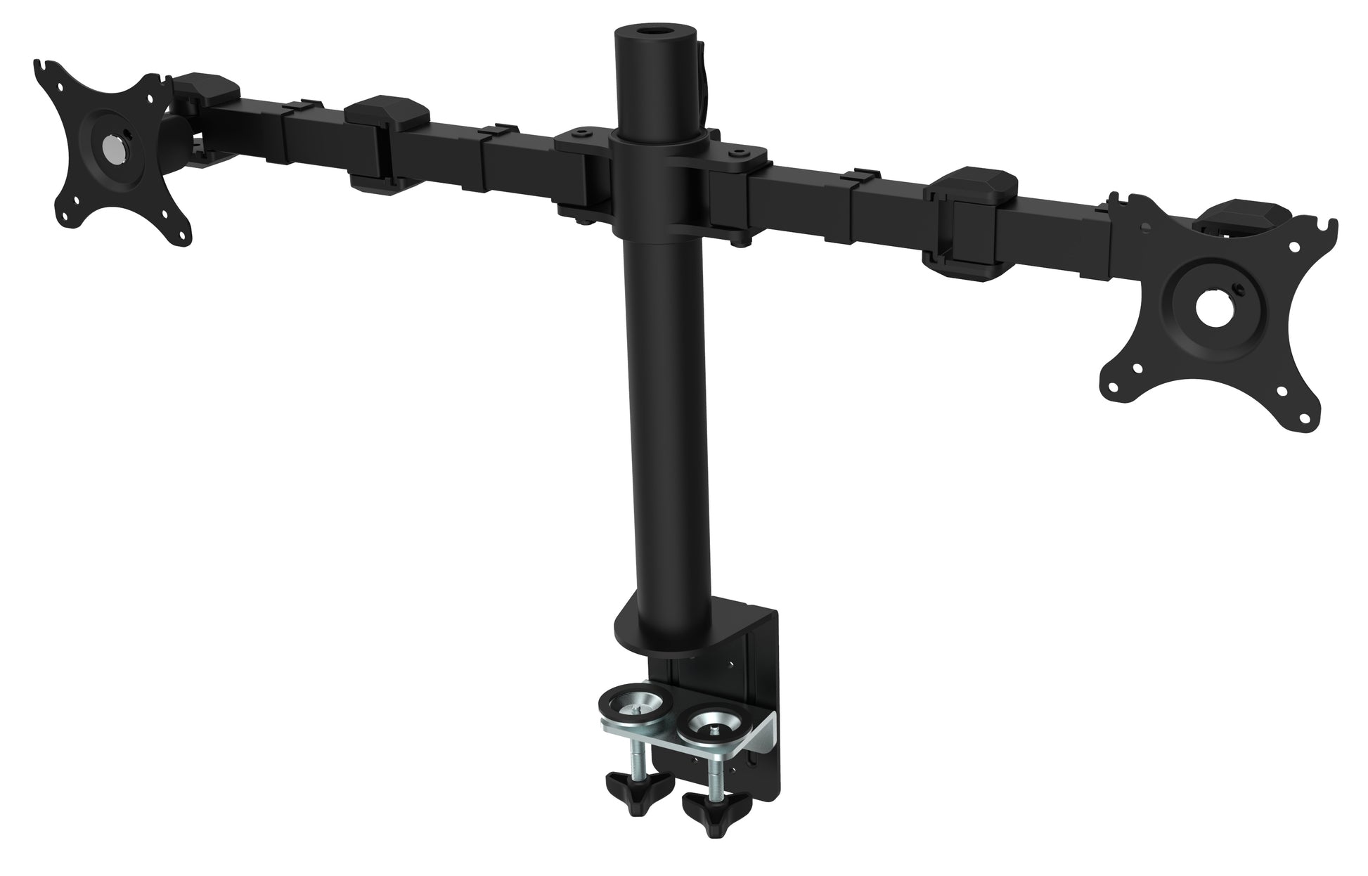 Buy Rapidline Revolve Dual Monitor Arm FREE SHIPPING RMA2 BL Perfect to use with our range of Standing Desks and Desk Converters! Liberate your worktop space and improve posture with a Revolve pole mounted dual monitor arm. With 360 degrees horizontal adjustment and cable management within the pole, available in black
