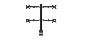 Buy Rapidline Revolve Quad Monitor Arm FREE SHIPPING RMA4 BL Perfect to use with our range of Standing Desks! Liberate your worktop space and improve posture with a Revolve pole-mounted quad monitor arm. With 360 degrees horizontal adjustment and cable management within the pole, and backed by a 3-year warranty. Black